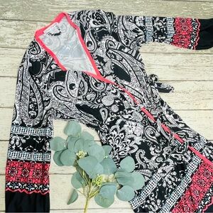 Linea Donatella Damask Long Sleeve Robe